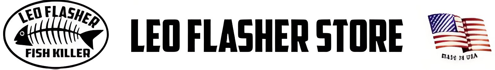 Leo Flasher Store logo with American flag.